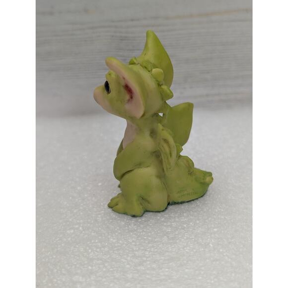 Vintage 1989 Pocket Dragons Baby Brother Figurine Real Musgrave Resin Green - Picture 3 of 10